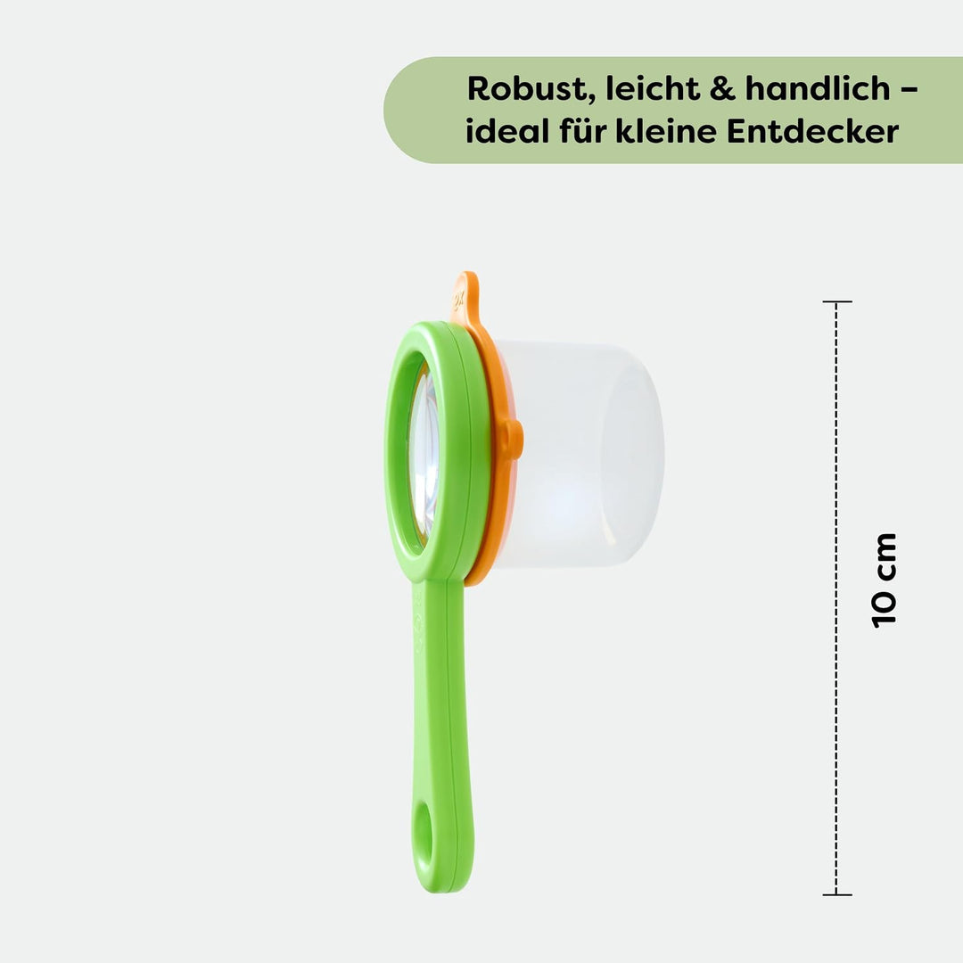 HABA Terra Kids Becherlupe 3 in 1 – Lupenset &amp; Kinderlupe für Outdoor &amp; Garten – Becherlupe zum Inse