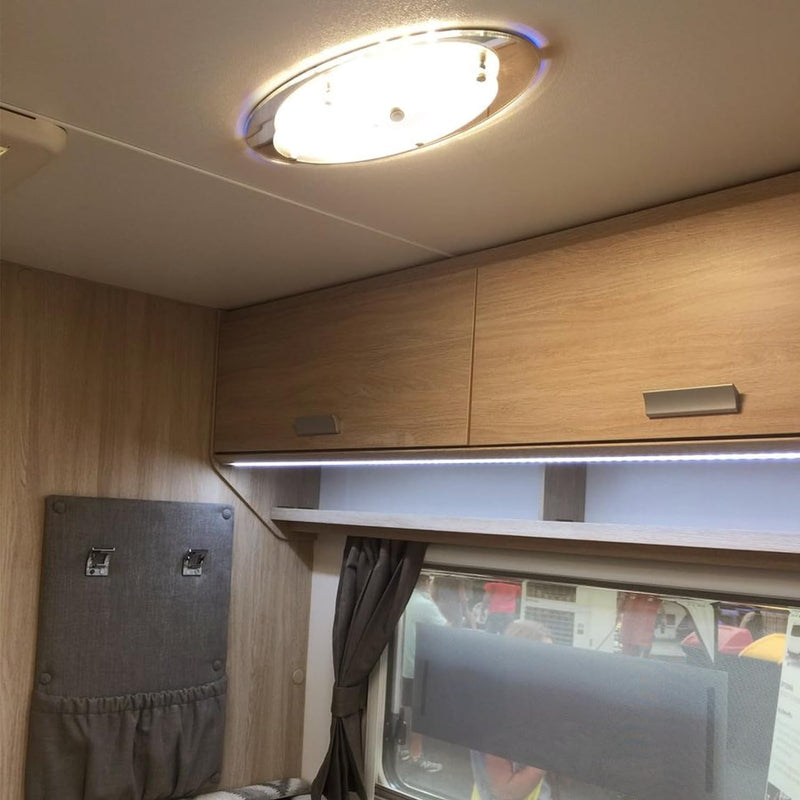 Dream lighting Wohnwagen Deckenleuchte 12v mit Schalter LED Lampe Wohnmobil Flach 3000K Warmweiss Bl
