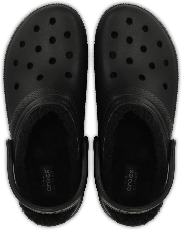 Crocs Unisex Classic Lined Clogs 33/34 EU Schwarz, 33/34 EU Schwarz