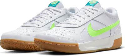 Nike Damen Court Air Zoom Lite 3 Sneaker 36 EU White Lime Blast Teal Nebula, 36 EU White Lime Blast