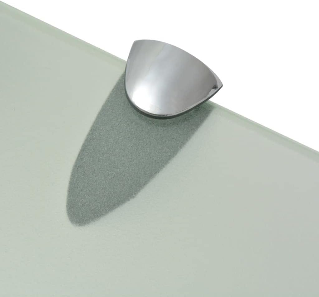 vidaXL Wand Regal Glasregal Glasboden Glasablage Badregal Mattiert 90x20 cm 8 mm Weiss 90 x 20 cm/1,