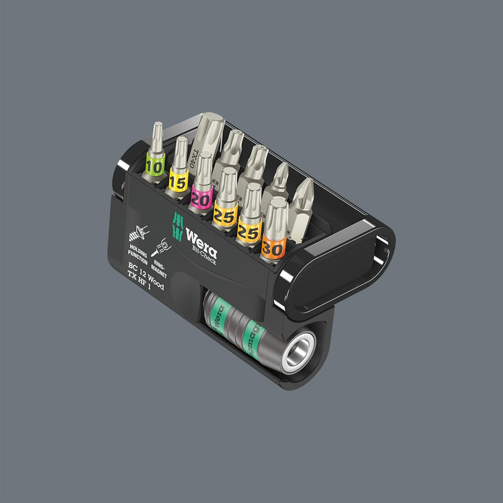 Wera - 05057435001 - Bit Sortiment, Bit-Check 12 Wood TX HF 1, 12-teilig