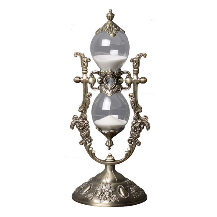 Sanduhr-Timer, geprägte goldene Sanduhr-Timer, 15 Minuten, für Vintage-Heimdekoration, Büro-/Schreib