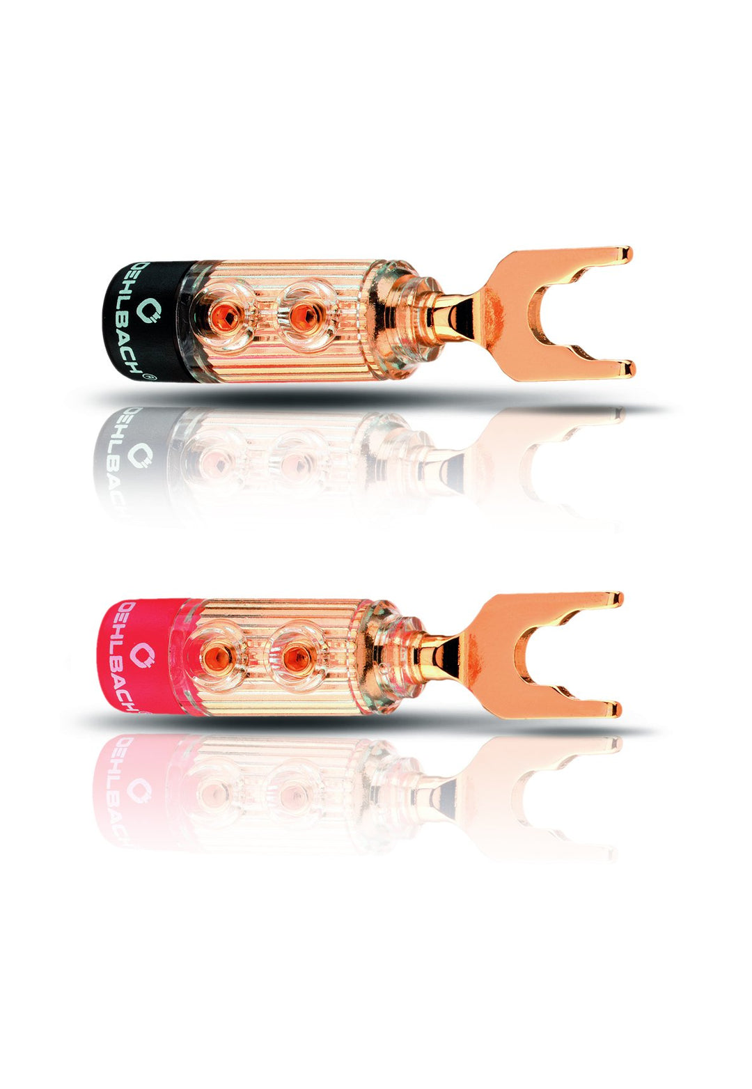 Oehlbach XXL Fusion Lug - High-End Kabelschuh-Verbinder für Kabel bis 6mm² - Vollmetallstecker, rot/