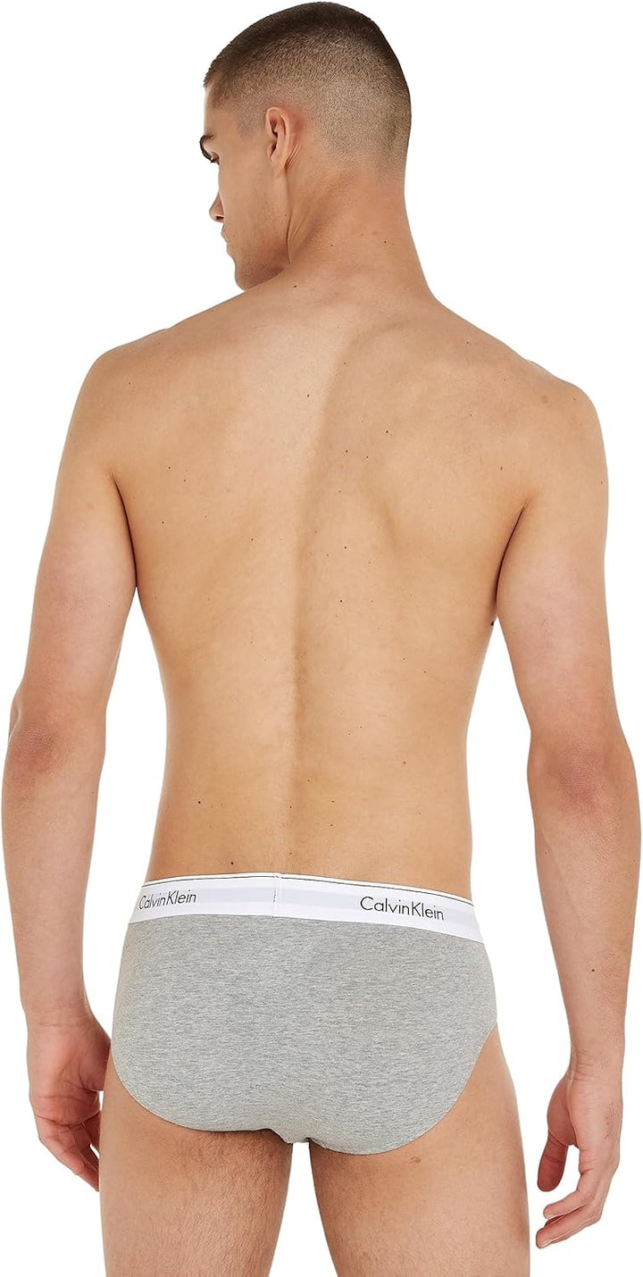 Calvin Klein Herren 3er Pack Unterhosen Hip Briefs Baumwolle mit Stretch S Mehrfarbig (Black/ White/