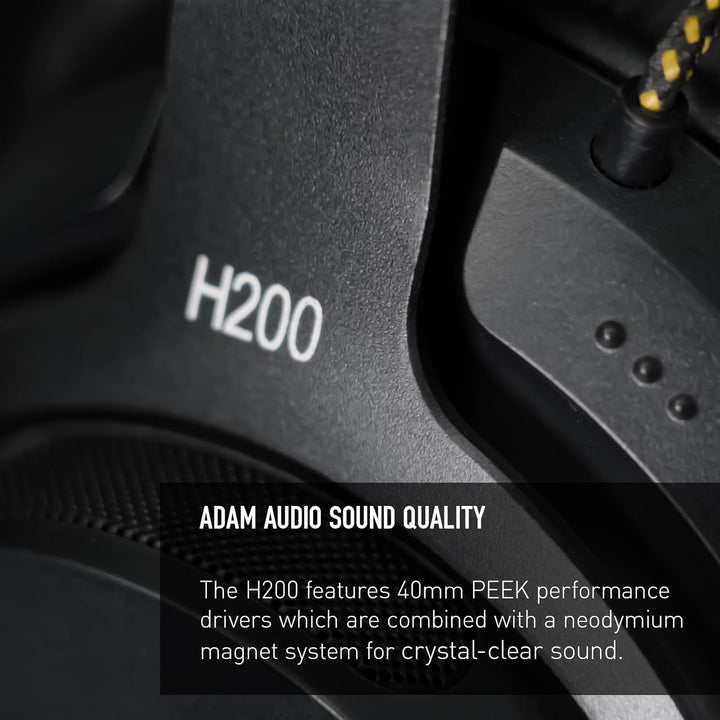 ADAM Audio H200: Geschlossene Studiokopfhörer mit mitgelieferter Software zur Klangoptimierung und S
