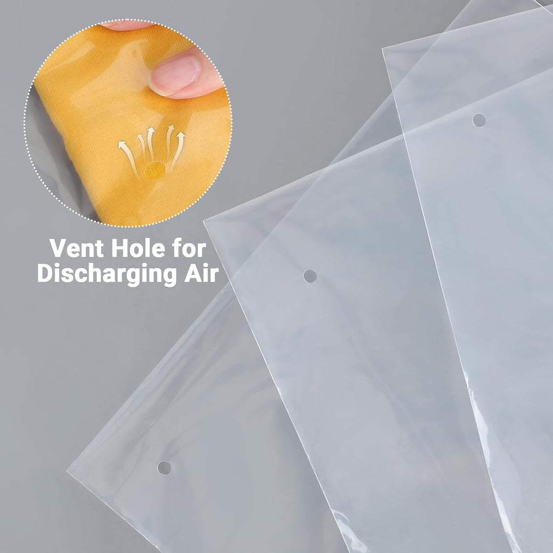 Zip Beutel für Kleidung, 50 Stück 30 * 35cm Gleitverschlussbeutel, Transparente und Verschliessbare,