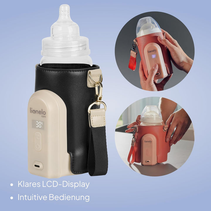 LIONELO Thermup Go Evo Tragbarer Babyflaschenwärmer, hält Flüssigkeiten warm, 5 Betriebstemperaturen