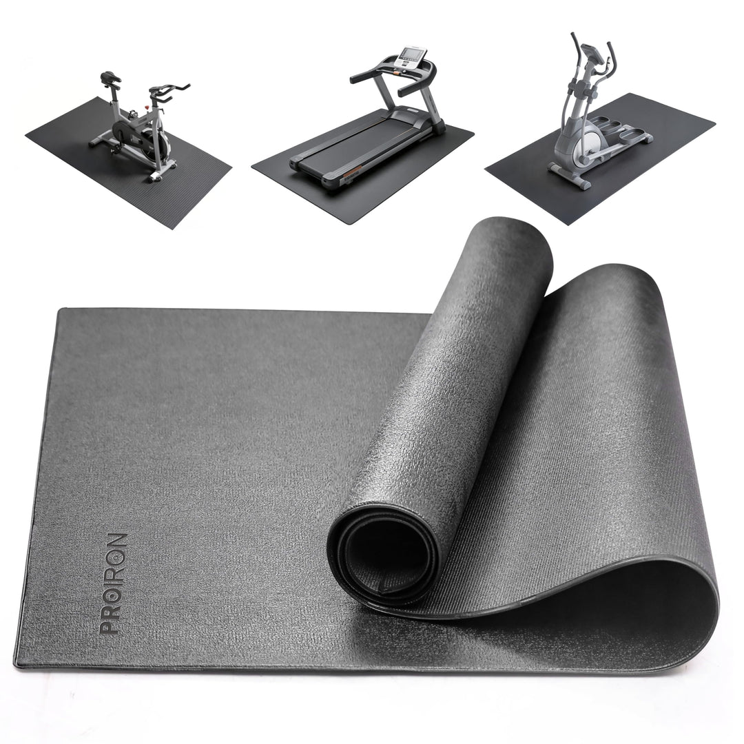 PROIRON Bodenschutzmatte Fitnessgerät, Bodenschutzmatte Fitness 5mm Dicke, Laufband Matte Schutzmatt