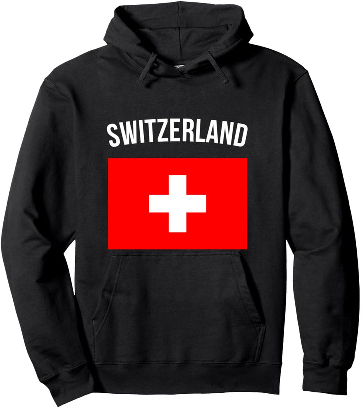 Switzerland Flag Swiss Hoodie Switzerland Hooded Sweatshirt Pullover Hoodie