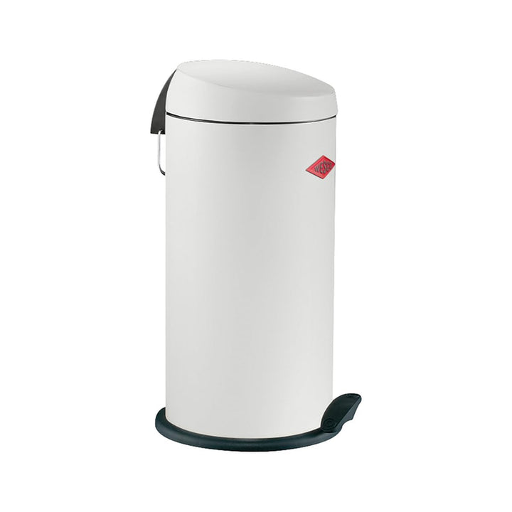 WESCO klassischer Tretabfallsammler CAPBOY MAXI in der Farbe weiss, pulverbeschichtetes Stahlblech,