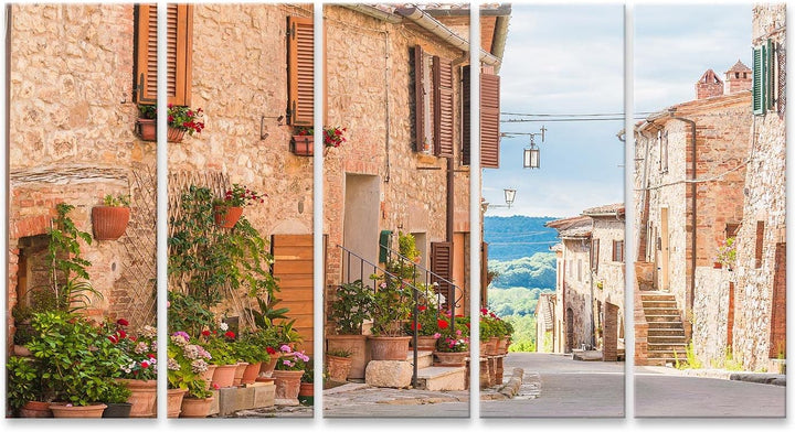 islandburner Bild auf Leinwand Mittelalterliche Altstadt In Der Toskana Italien Bilder Wandbilder Po
