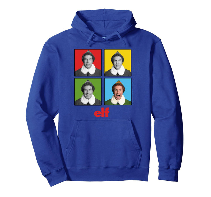 Elf Buddy Vier Gesichter Pullover Hoodie
