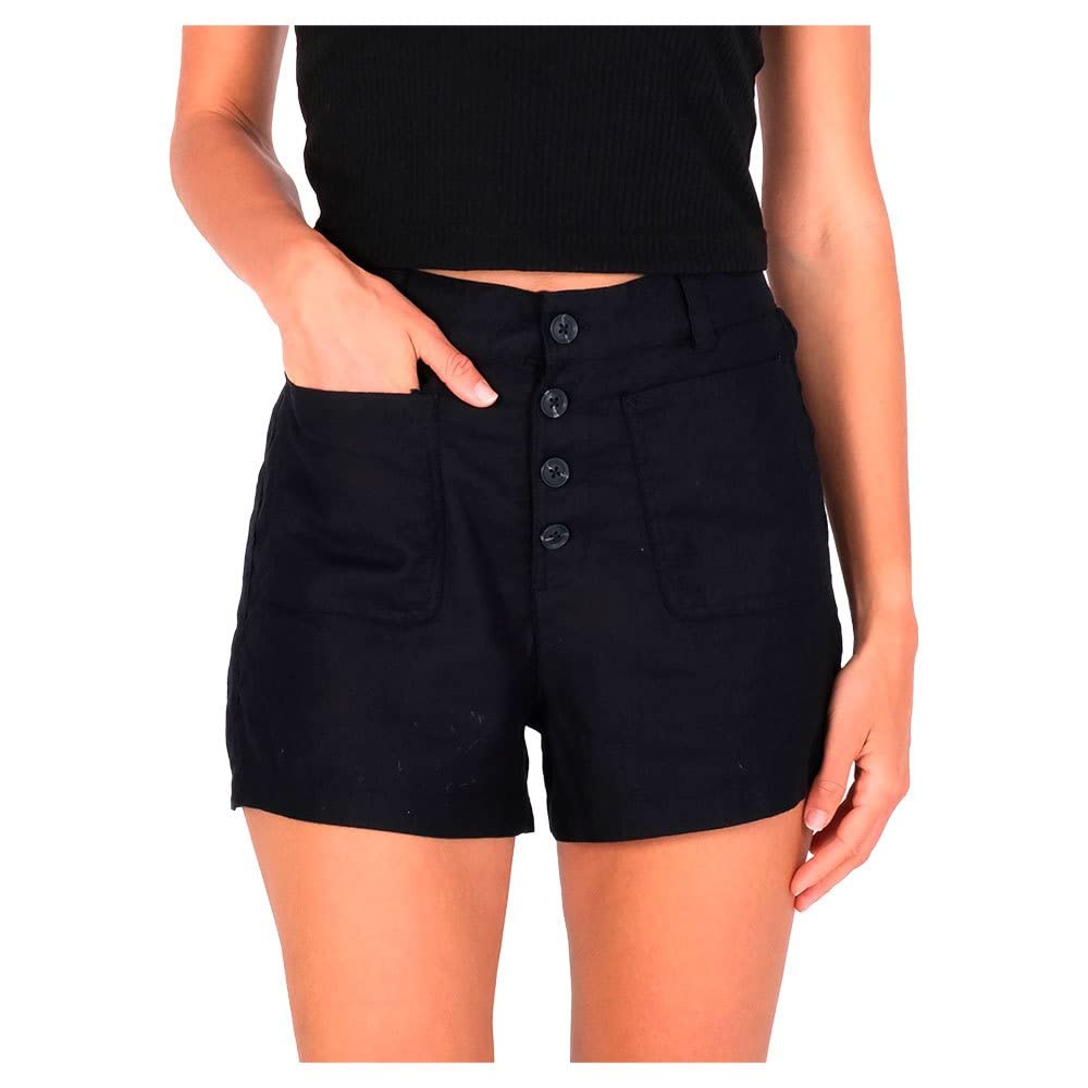 Hurley Damen Bermuda Shorts Button Front Short XS Marshmallow, XS Marshmallow