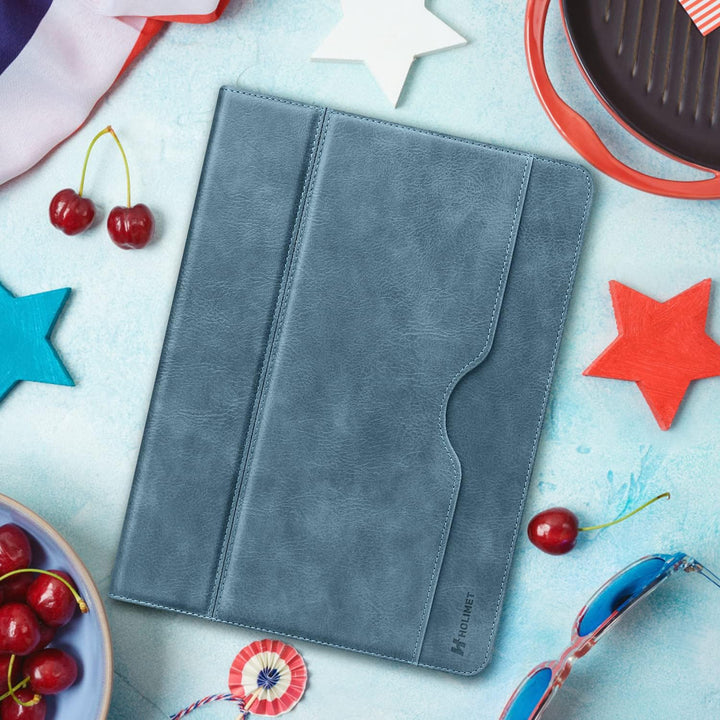 HOLIMET Hülle für iPad 9./8./7. Generation(2021/2020/2019) 10,2 Zoll mit Stifthalter, PU-Leder Schut