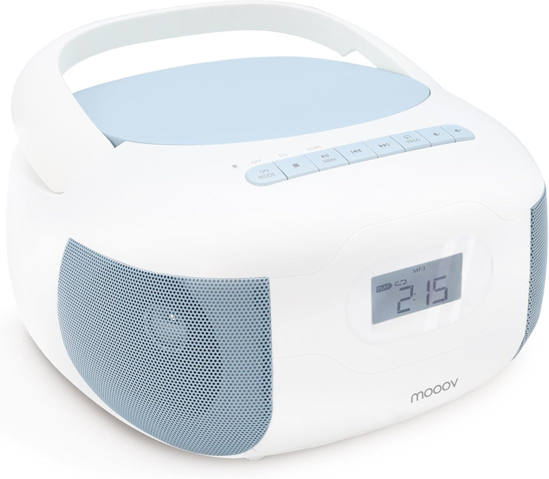 CD Player Radio Celeste Bluetooth, MP3 mit USB-Anschluss, Micro-SD-Karte - Blau - Metronic 477187