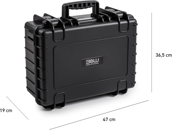B&W Transportkoffer Outdoor - Typ 5000 - Schwarz - Wasserdicht nach IP67 Zertifizierung, Staubdicht,