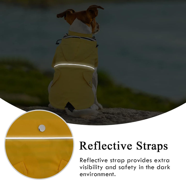 Pethiy Premium Hunde Regenmantel,Regenjacken für Hunde,wasserdicht Hundemantel mit Reissverschluss,H