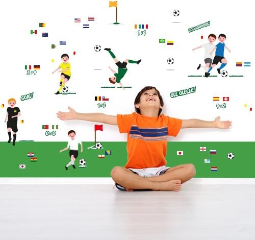 Wandkings Fussball WM Wandsticker XL Set, 82 Aufkleber, Gesamtfläche 130 x 70 cm