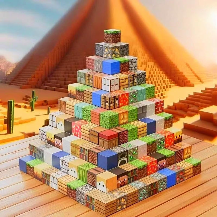 Magnetische Bausteine, 24 Stück Magnetbausteine Spielzeug, Magnetic Blocks Spielzeug Geschenke Magne