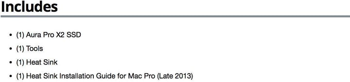 OWC - 480GB Aura Pro X2 - NVMe SSD für Mac Pro (Late 2013) 480 GB SSD Upgrade Kit, 480 GB SSD Upgrad