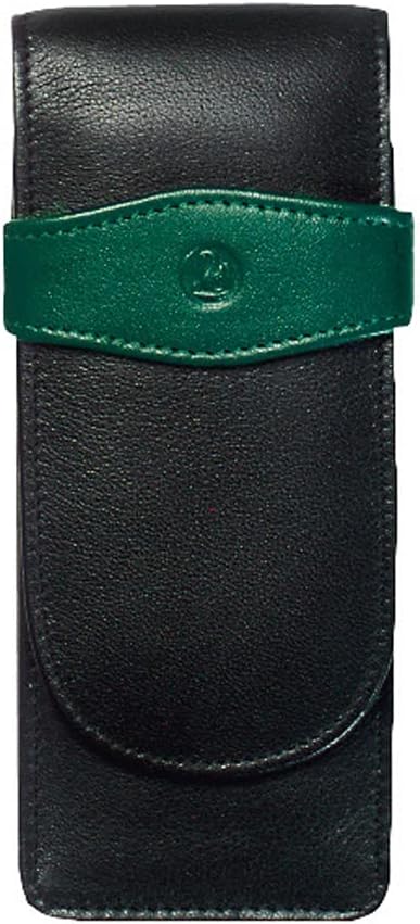 Pelikan 924092 Schreibgeräte-Etui Leder TG 32 Stiftablagen, 1 Stück TG32 Schwarz-grün, TG32 Schwarz-