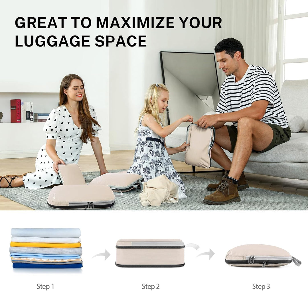 Gonex Compression Packing Cubes 4er Set, Gonex Kleidertaschen 4-teilig Verpackungswürfel, Kleidertas