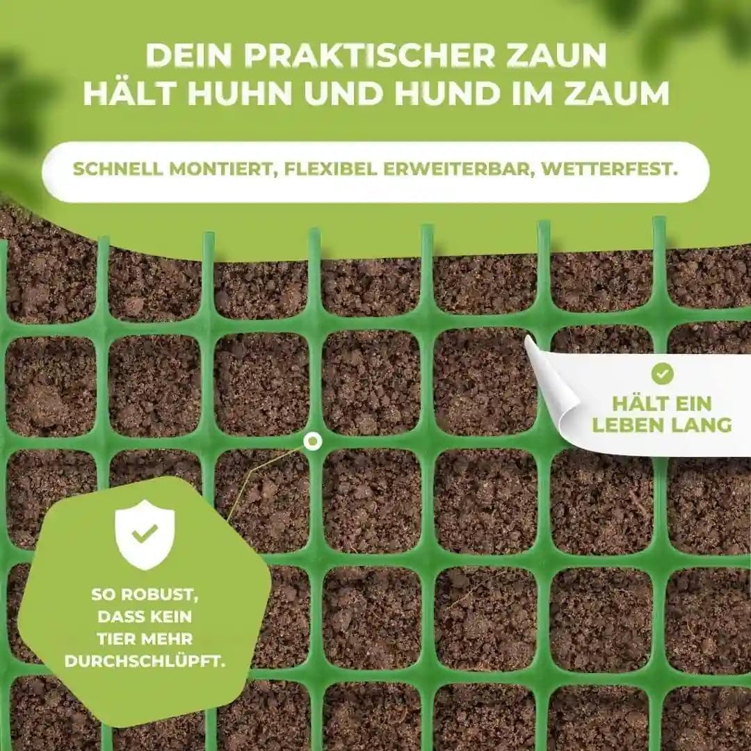 Florade® HD-PE-Kunststoffzaun | Robust &amp; witterungsbeständig vielseitig einsetzbar | Attraktive Farb