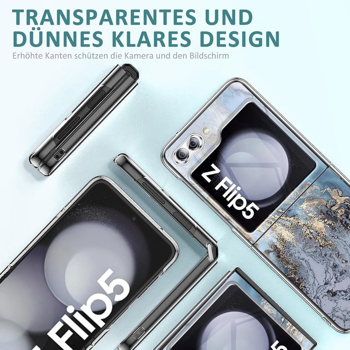 2 Stücke Kompatibel Mit Samsung Galaxy Z Flip 5 5G Hülle Silikon Dünn Klar Case Slim Flexible Cover
