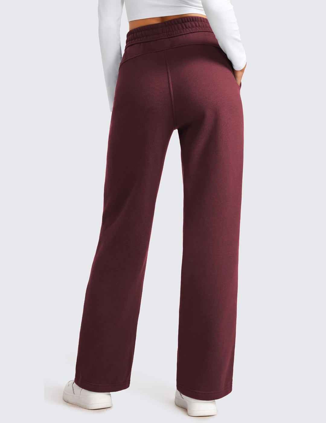 CRZ YOGA Damen Jogginghose Gefütterte Baumwolle Joggers Soft Freizeithose Winter Lounge Hosen mit Ta