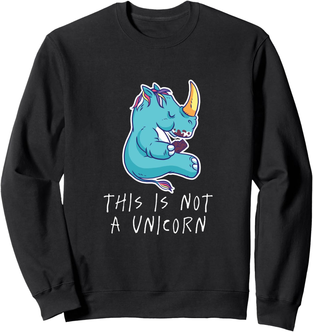 Dies ist kein Einhorn - Magritte Nashorn Parodie Sweatshirt