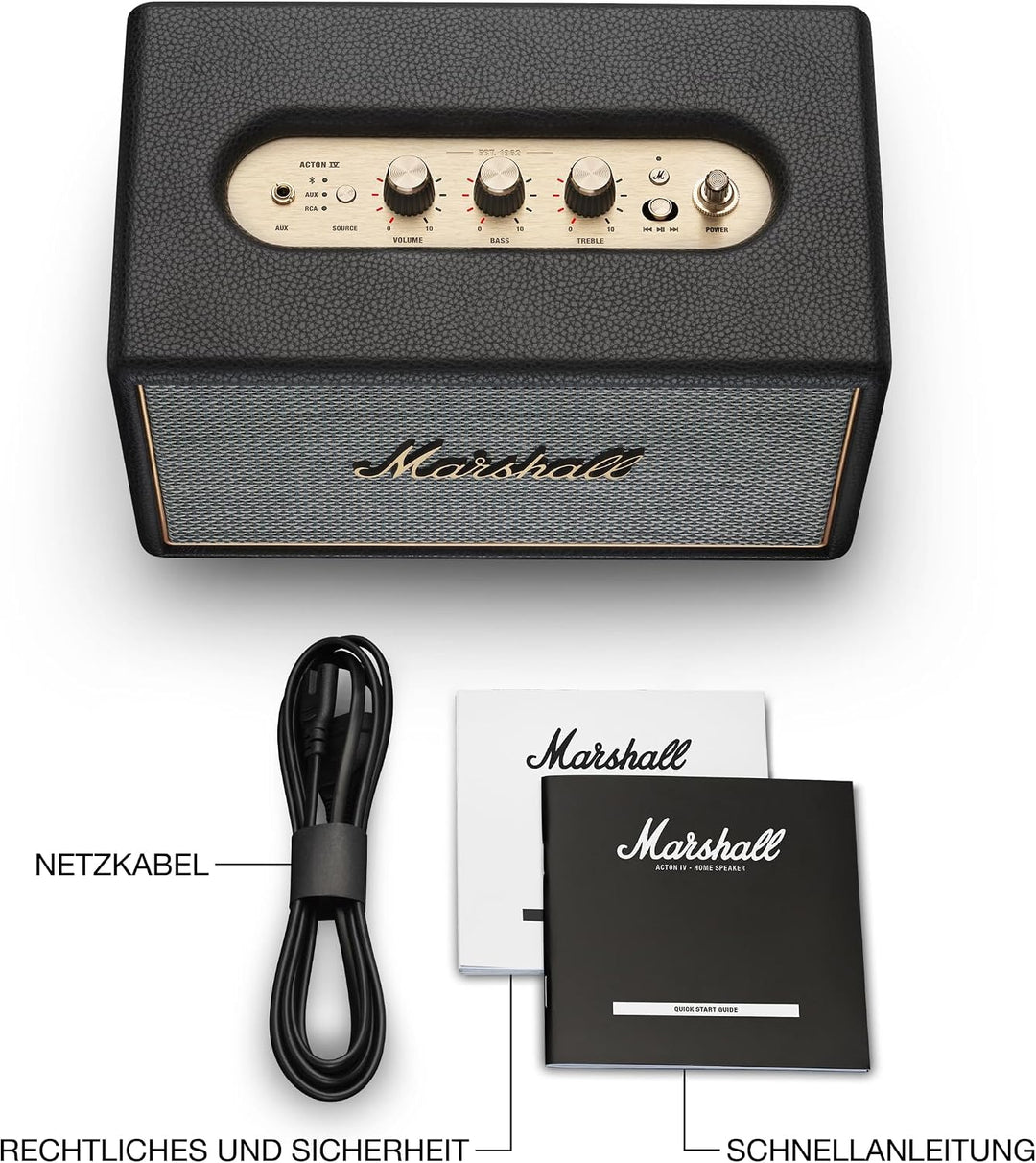 Marshall Acton IV Bluetooth Lautsprecher - schwarz