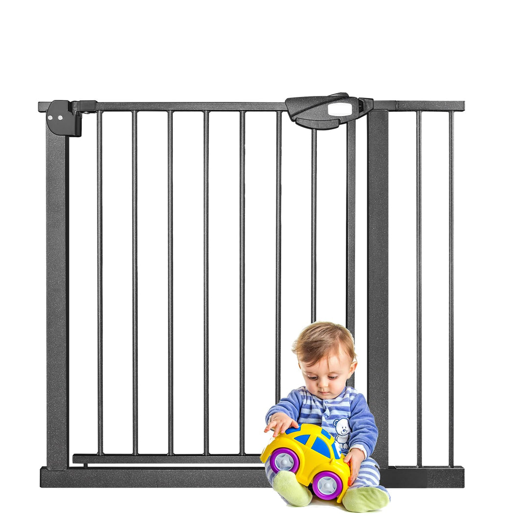 Türschutzgitter Treppenschutzgitter ohne Bohren, 85-95cm Kindergitter Treppenschutz Kinderschutzgitt