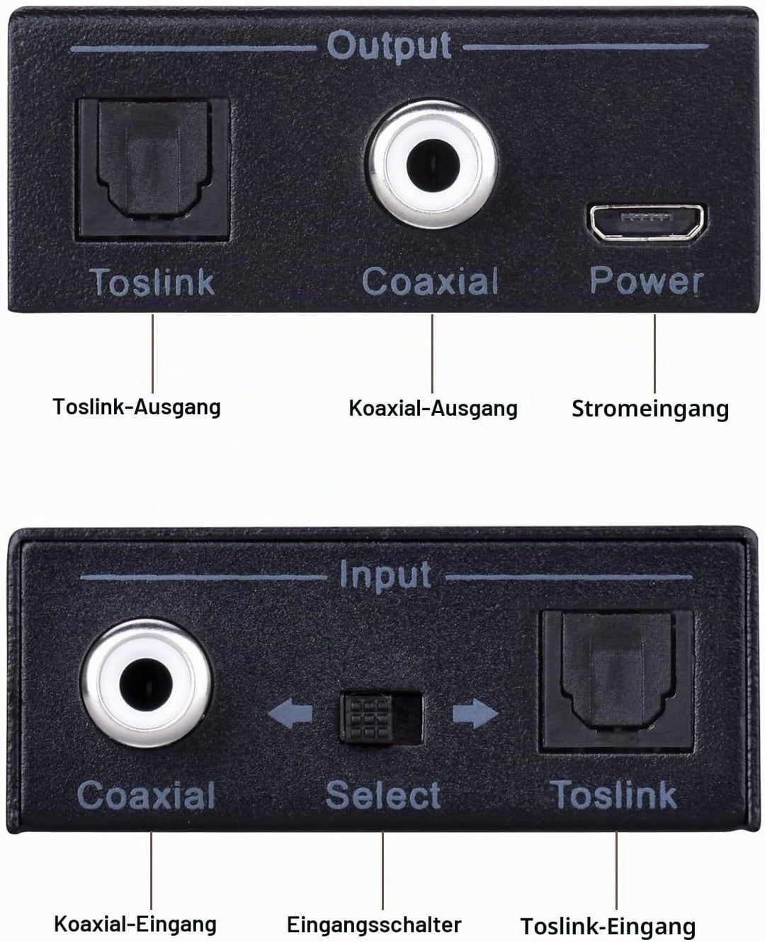 Tendak Bidirektionaler Optische SPDIF Toslink zu Koaxial Digital Audio Converter, Koaxial zu Optisch