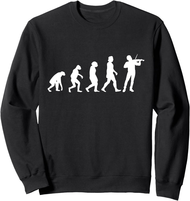Geige Evolution Violine Geigenspieler Sweatshirt