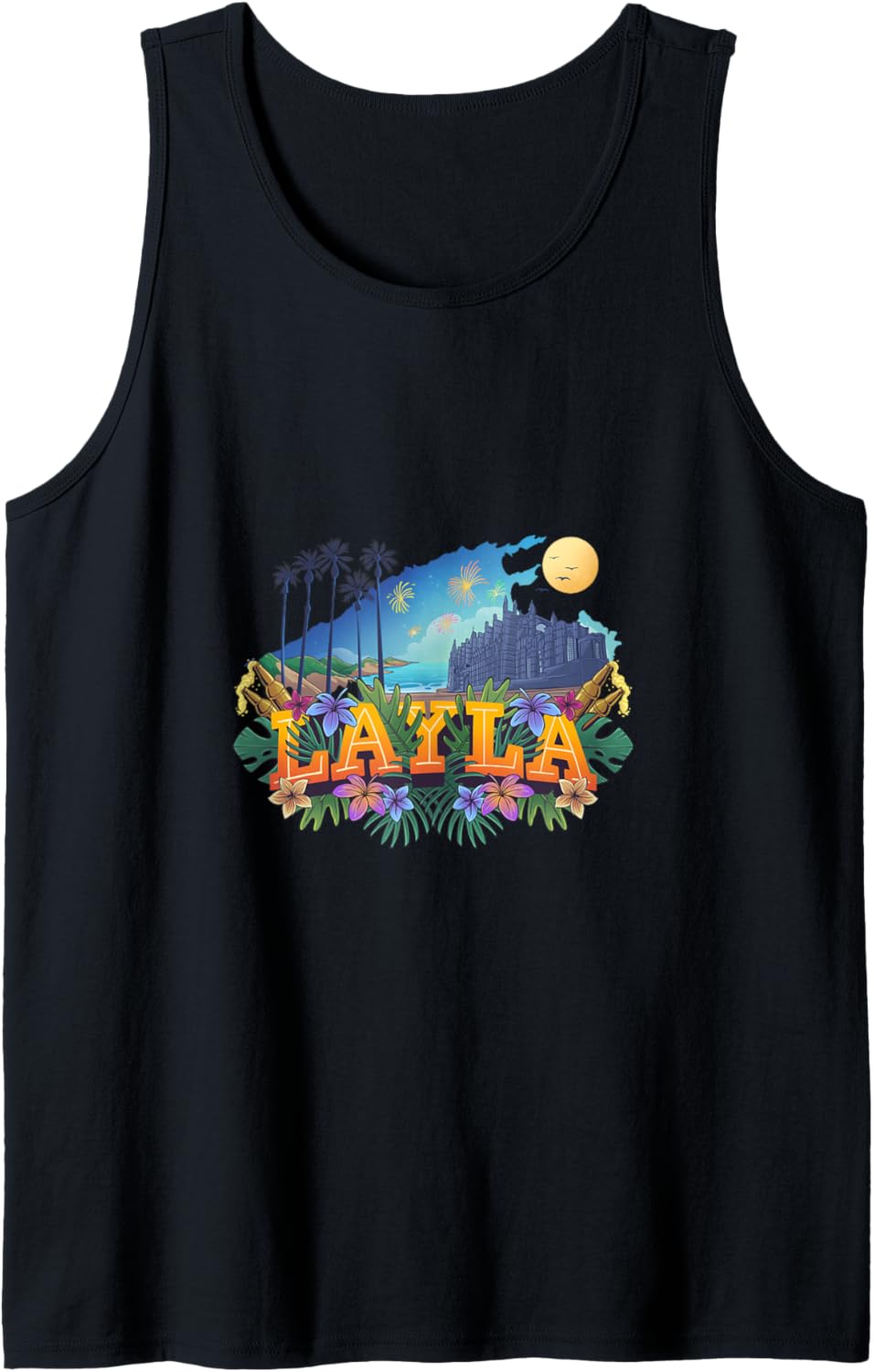 Layla Mallorca Party Song BallerMAN Strand Fan Tank Top