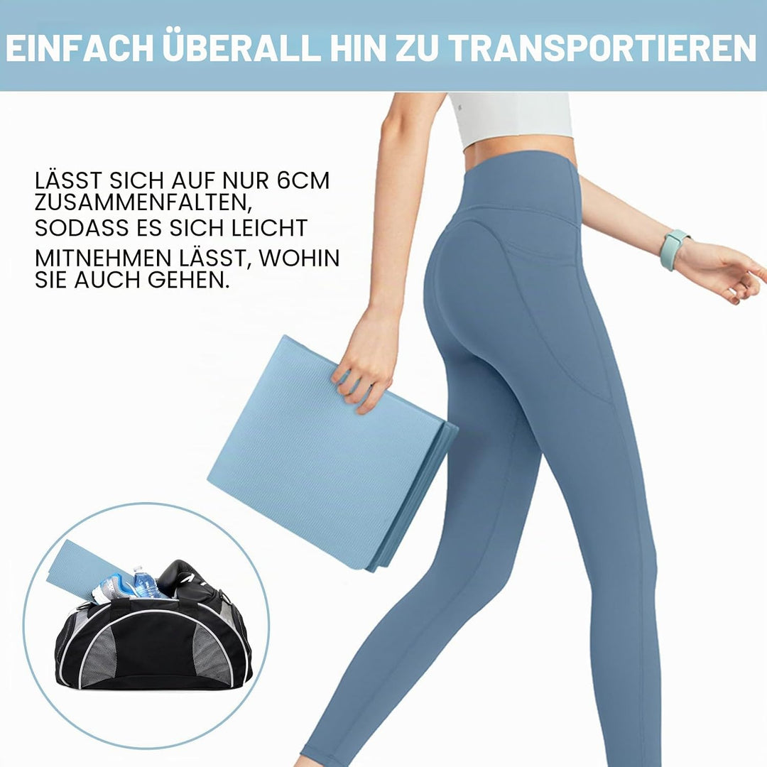 Good Nite Faltbare Yogamatte, rutschfest, tragbar, Fitnessmatte, faltbar, leicht, Gymnastikmatte, Pi