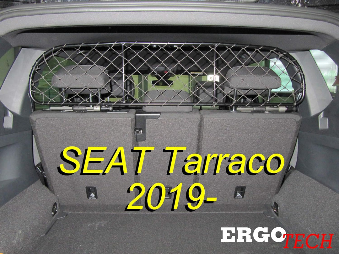 ERGOTECH Trennnetz Trenngitter kompatibel mit SEAT Tarraco (ab BJ 2019), RDA65-S8, für Hunde und Gep
