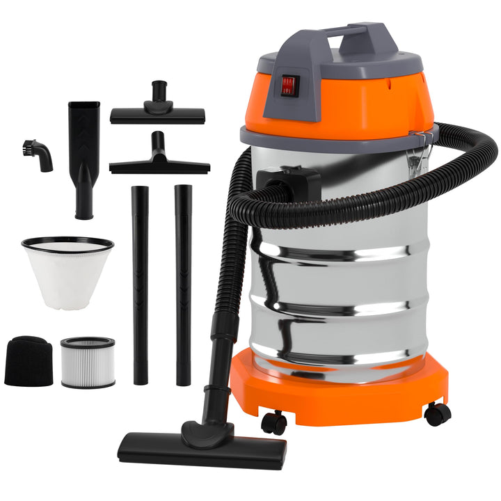 Für Haushalt 3200W Nass- und Trockenstaubsauger, 35L Edelstahlbehälter, HEPA-Filter, 23kPa Saugkraft
