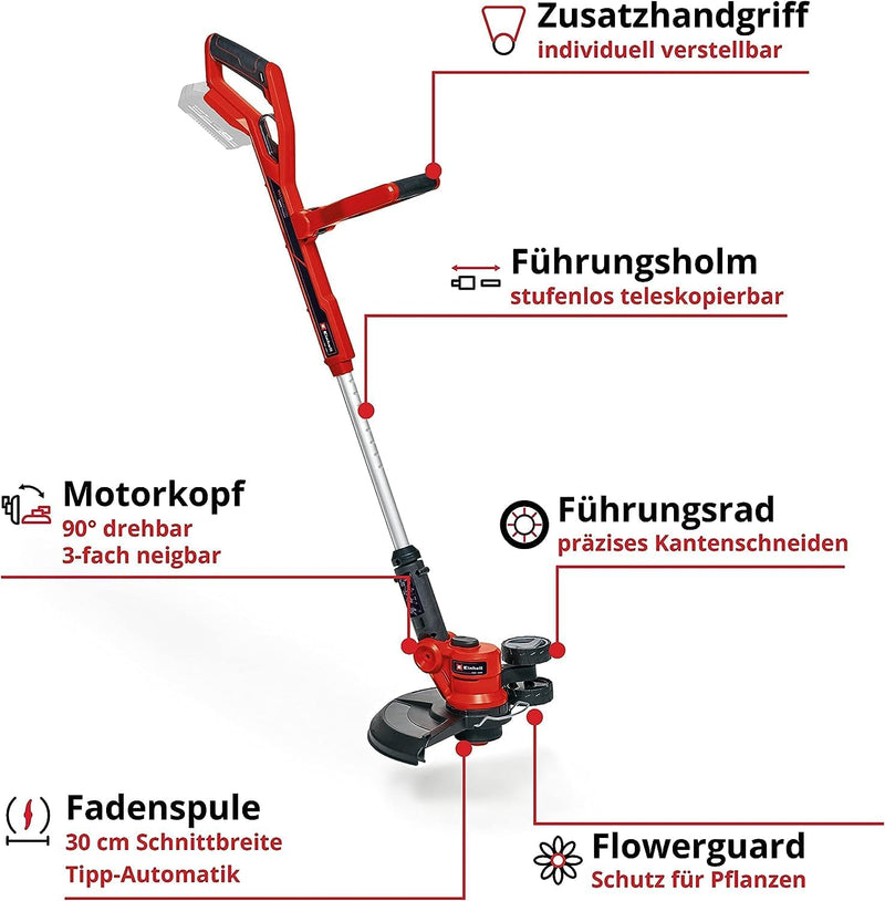 Einhell Akku-Rasentrimmer GE-CT 18/30 Li-Solo Power X-Change (Li-Ion, 18V, Schnittbreite 30 cm, Moto