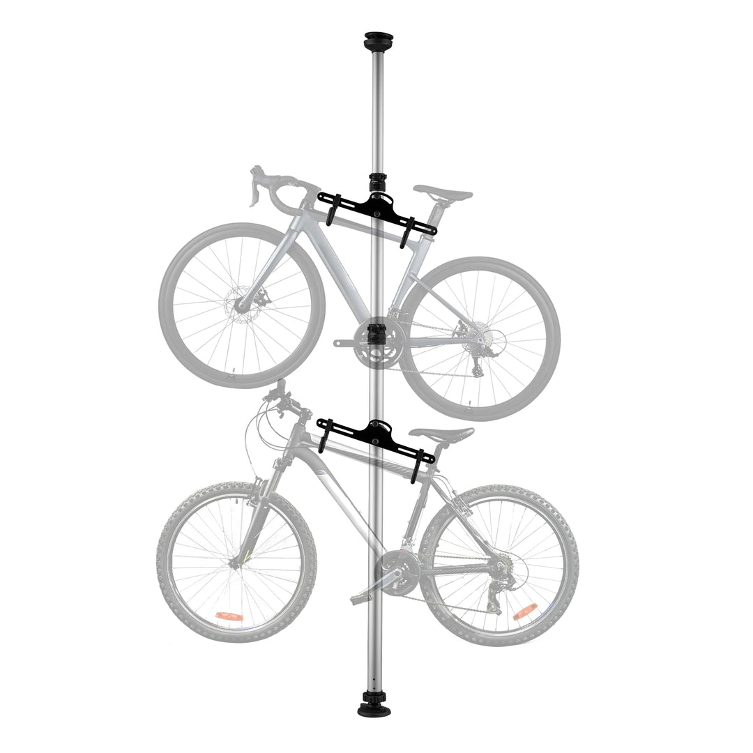 Wiltec Teleskop Fahrradhalter für 2 Räder je 20kg 160-340cm, Fahrradständer platzsparend, Hängesyste