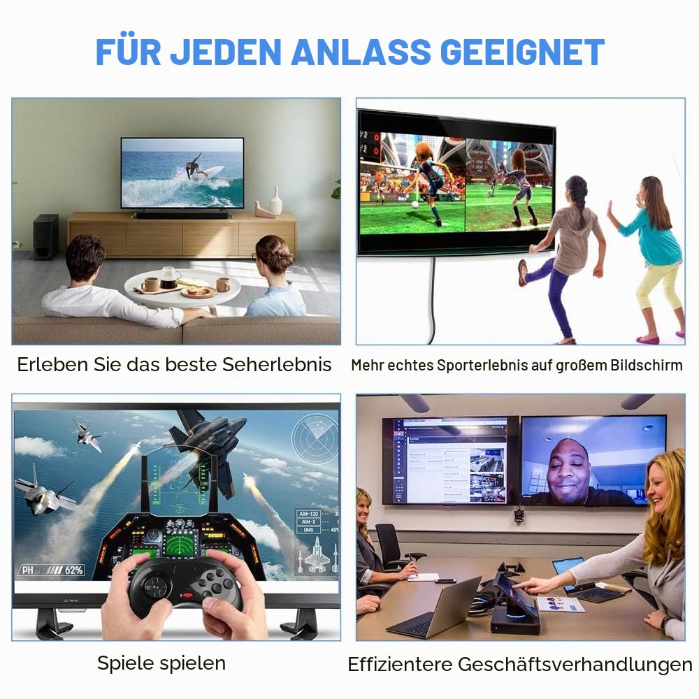 Angusplay DisplayPort Kabel 1.4 7M DP Kabel Displayport auf Displayport unterstützt 8K 60Hz, 4K 144H