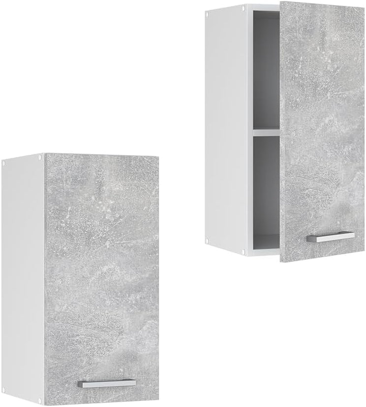 Vicco Hängeschrank R-Line, Beton/Weiss, 40 cm Beton Hängeschrank 40cm, Beton Hängeschrank 40cm