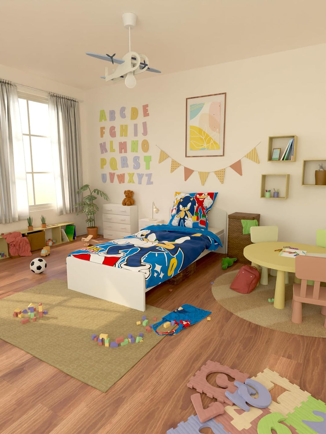 SkyBrands Sonic Bettwäsche 135x200 80x80 Gaming Bettwäsche Sonic The Hedhehog 2tlg. Bettwäsche Set B