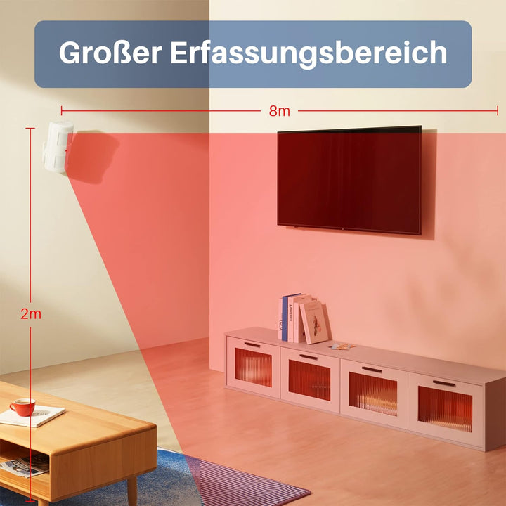 Chuango PIR-910 - Haustiersicherer Bewegungsmelder, kabellos, für Innenräume, menschliche Bewegungse