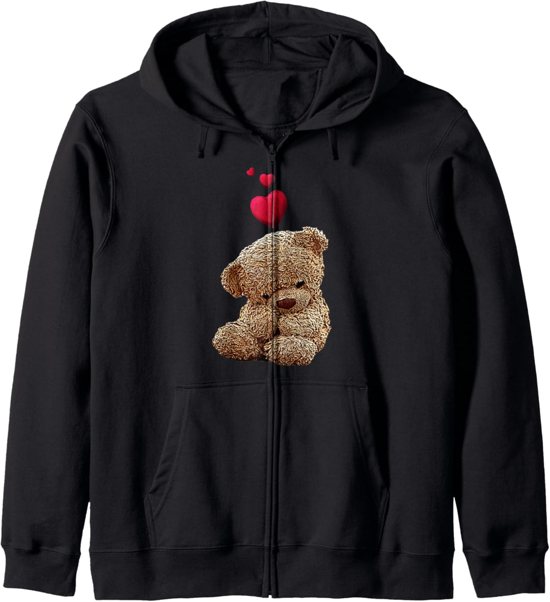 Shirt mit Teddybär und Herz Teddy Bär Kapuzenjacke