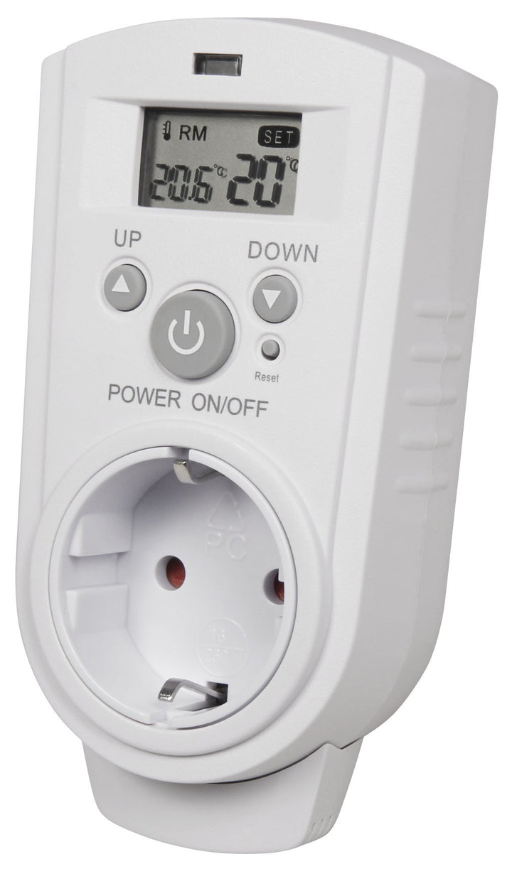 MC Power - Steckdosen-Thermostat Klimaregelung | TCU-530 | 5-30 °C, max. 3.680W, 230V/16A, mit Displ