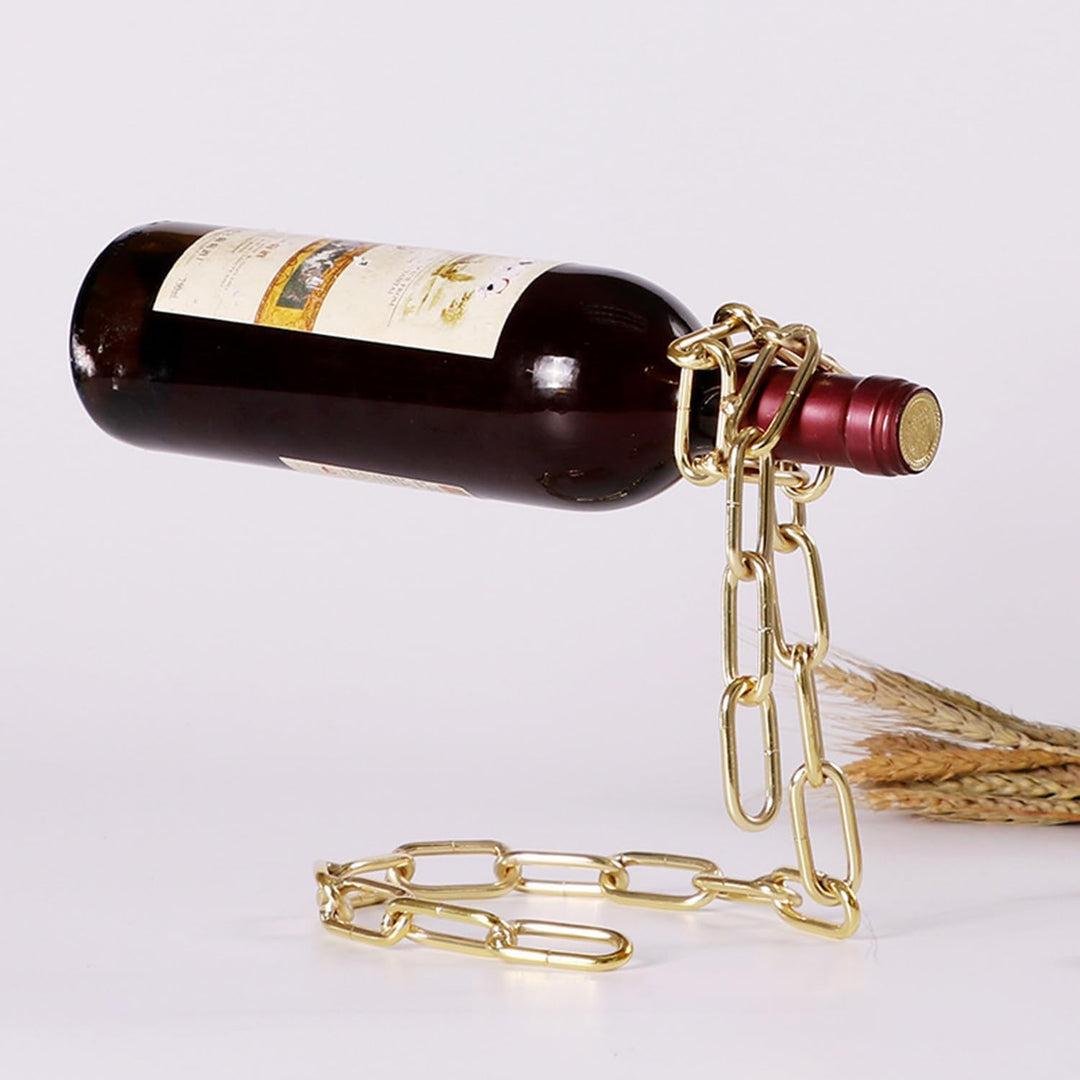 Sertay Kettenweinregal, Floating Wine Rack, Hängender Kette Weinhalter, Magischer Weinflaschenhalter