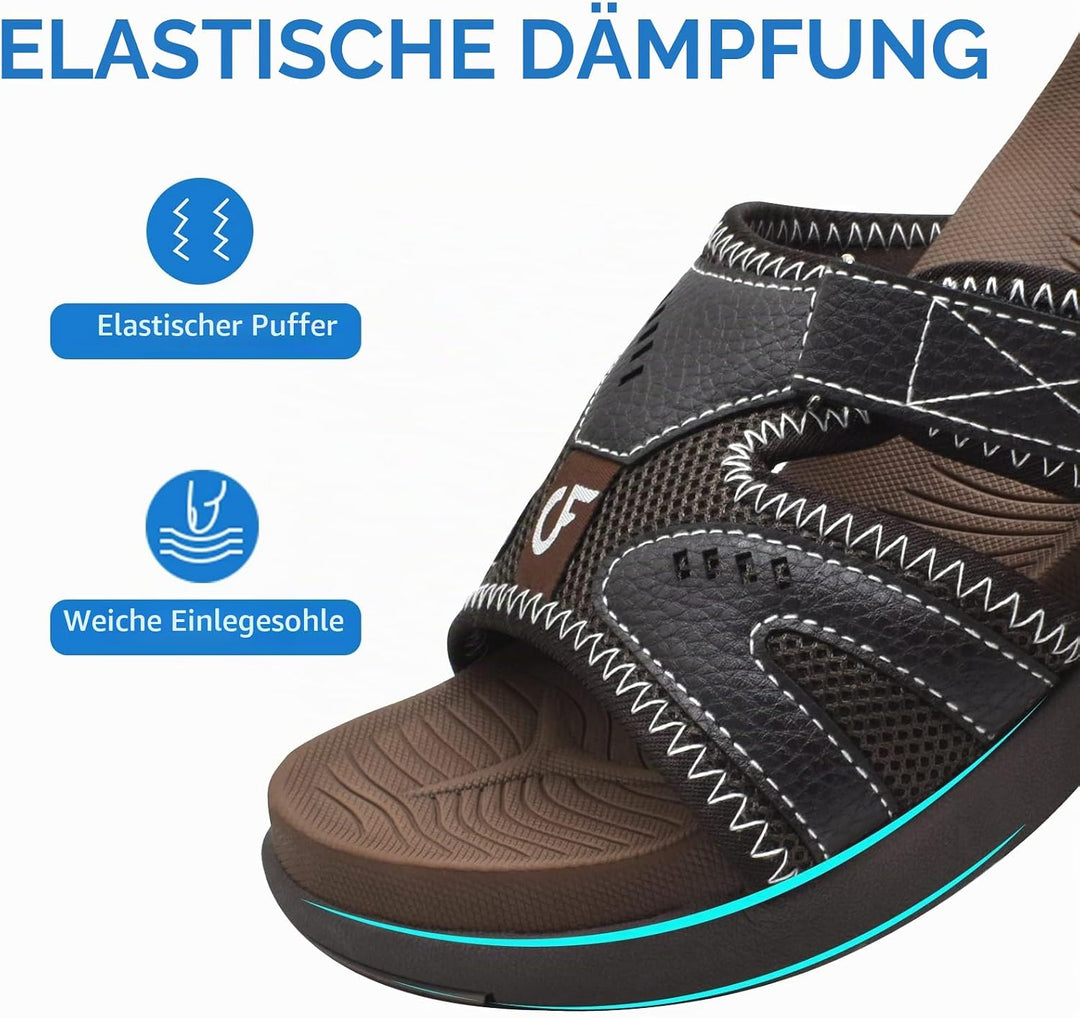 COFACE Herren Sport Recovery Sandalen Plantar Fasciitis weiche Polsterung leichtes Gewicht Bogen Unt