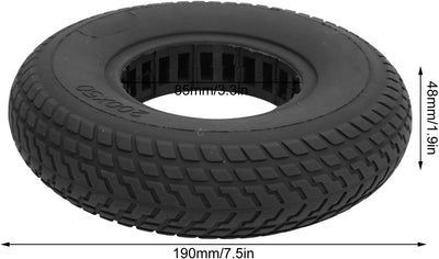 RANNYY Elektrorollerreifen, 200 x 50 mm Explosionsgeschützter Vollgummireifen Gummireifen Aushöhlen